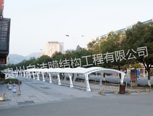 膜结构自行车停车棚